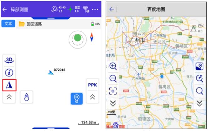 一鍵固定CORS模式下，RTK碎部點測量步驟